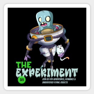 Cartoon Alien Experiment Space Astronaut Robot Magnet